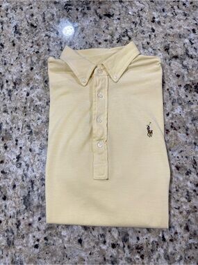 Ralph Lauren Light Yellow Button-Down Polo